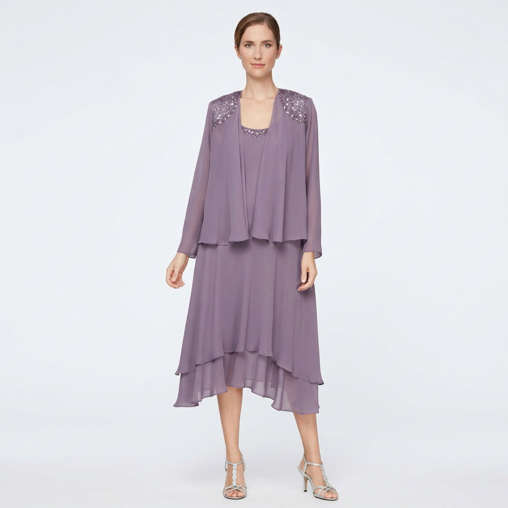 Vestido formal Icy orchid 2 piezas