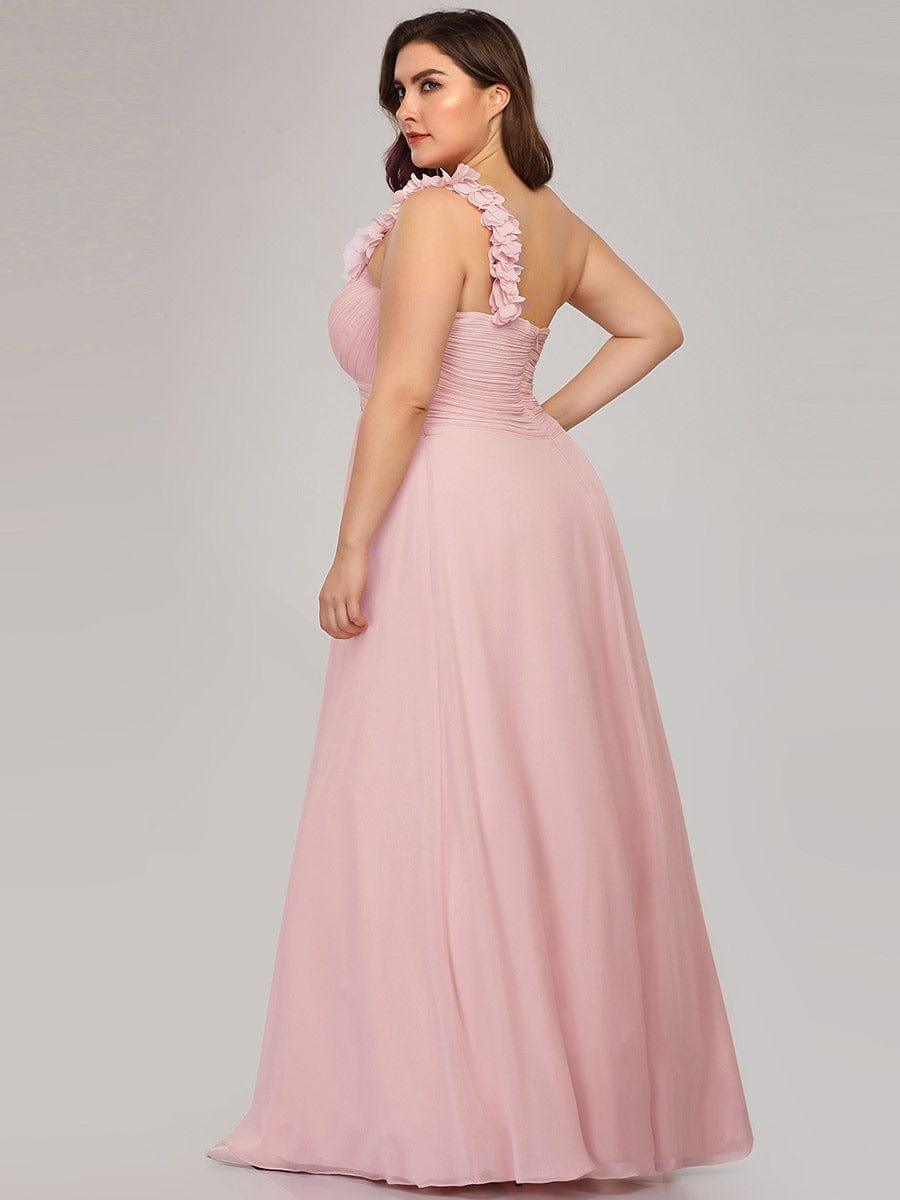 Vestido rosa de una manga con corte imperio