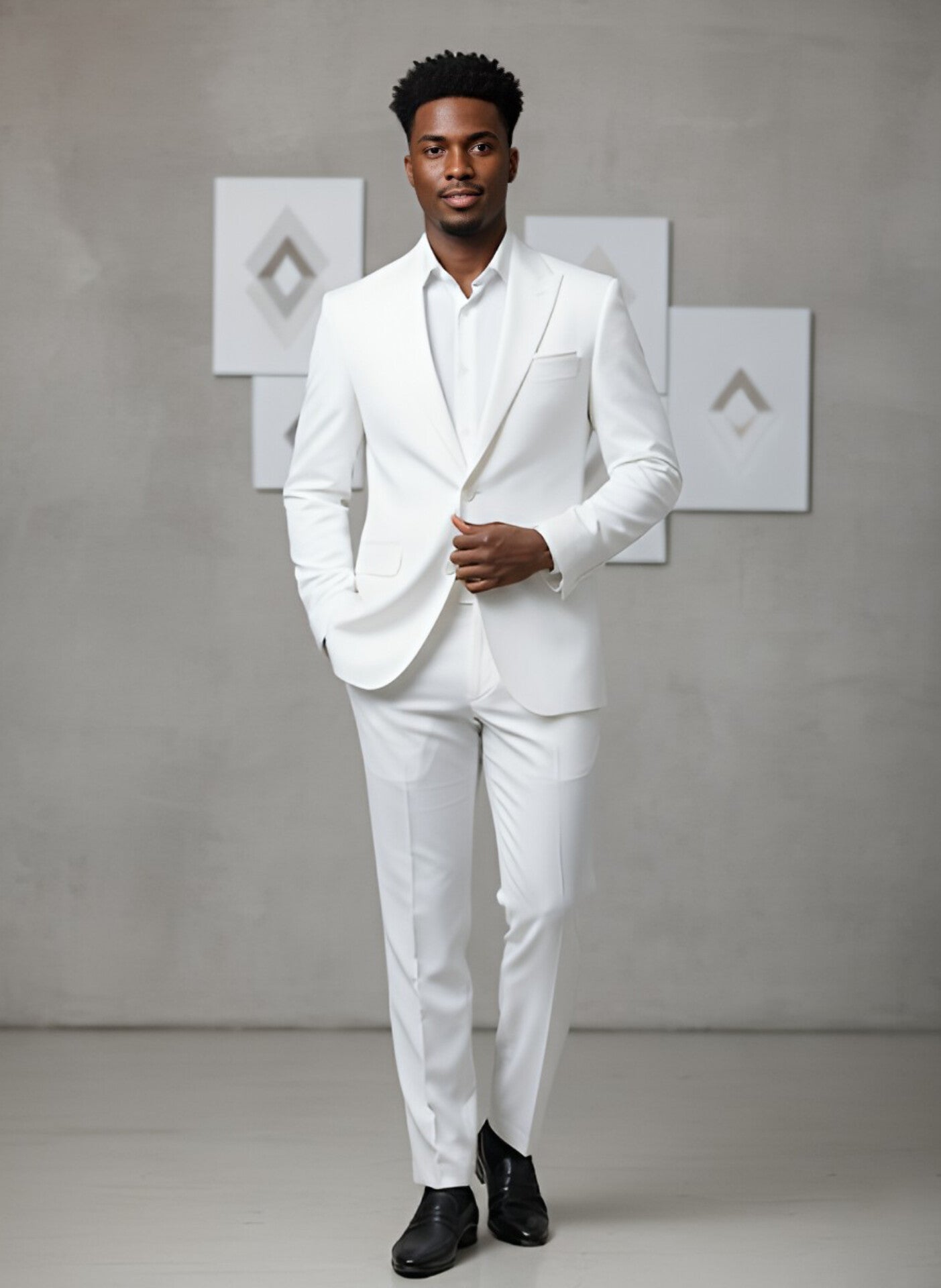 TRAJE BLANCO 3 PIEZAS