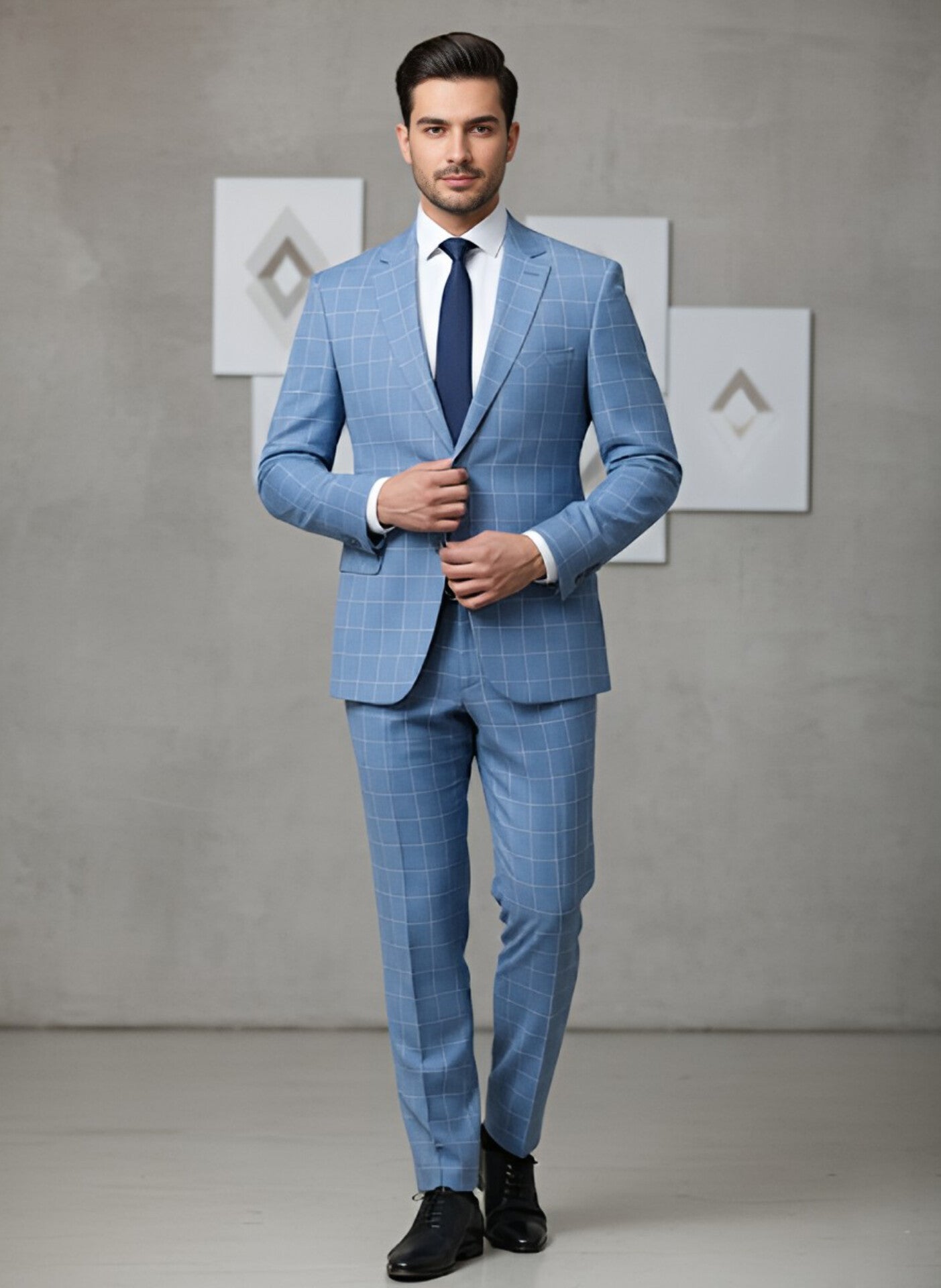 TRAJE CELESTE 2 PIEZAS