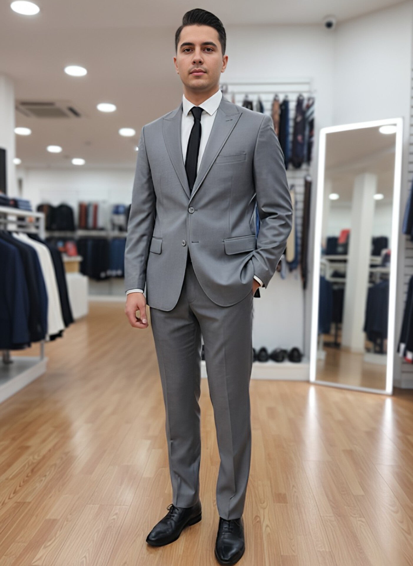 TRAJE GRIS 2 PIEZAS