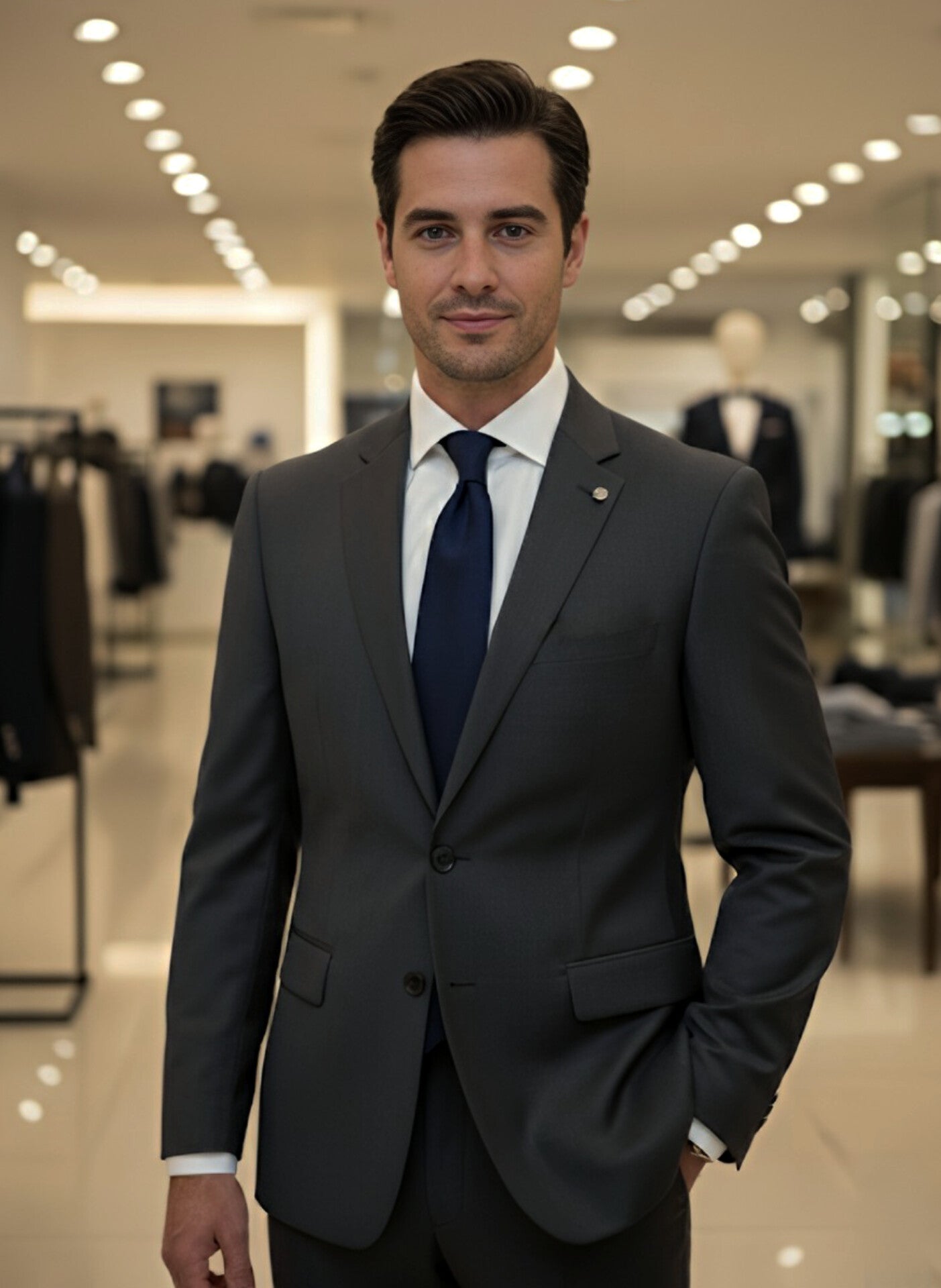 TRAJE GRIS 2 PIEZAS
