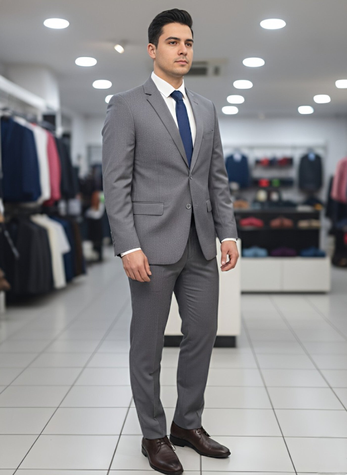 TRAJE GRIS 2 PIEZAS