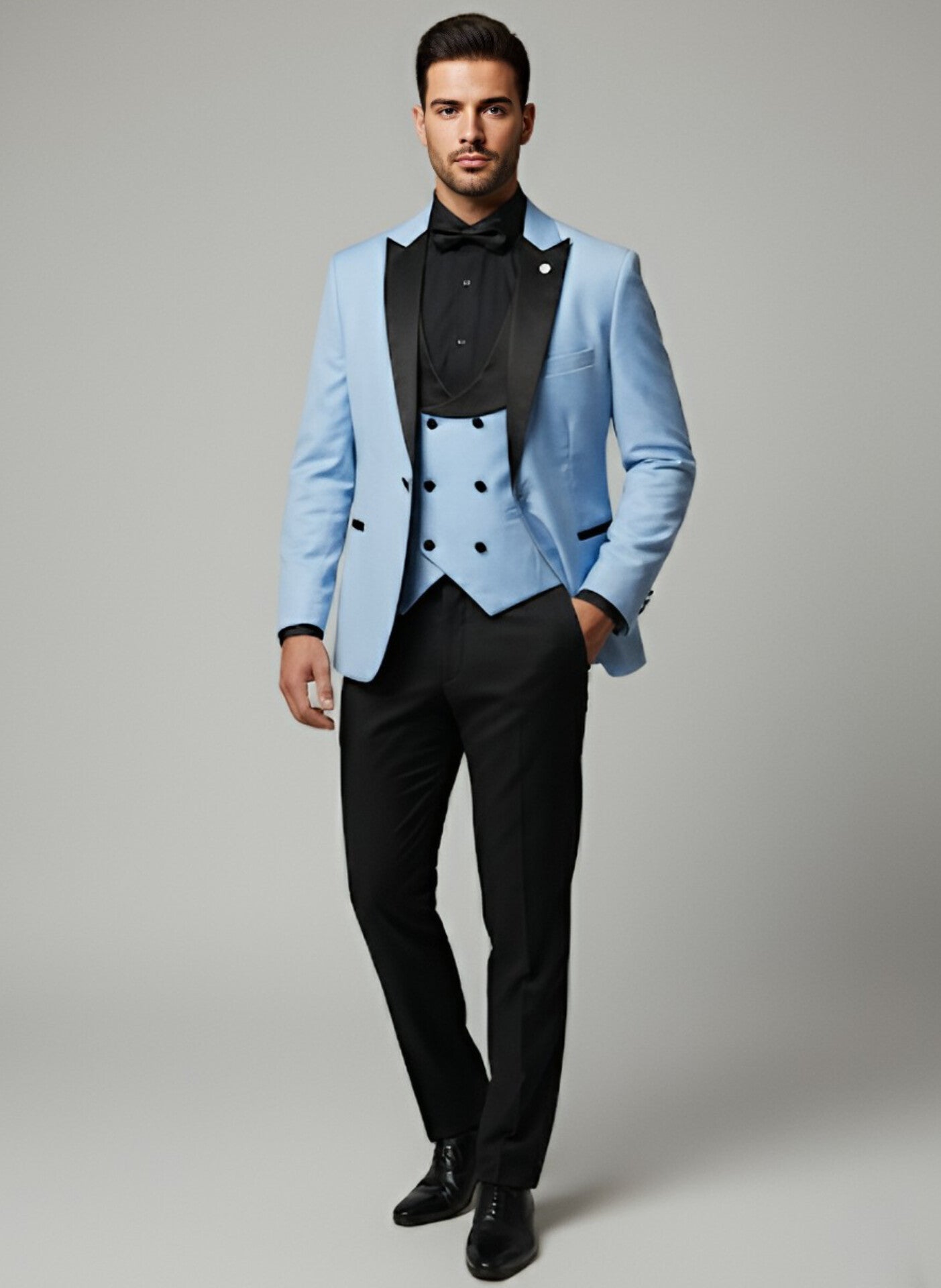 TRAJE CELESTE 2 PIEZAS