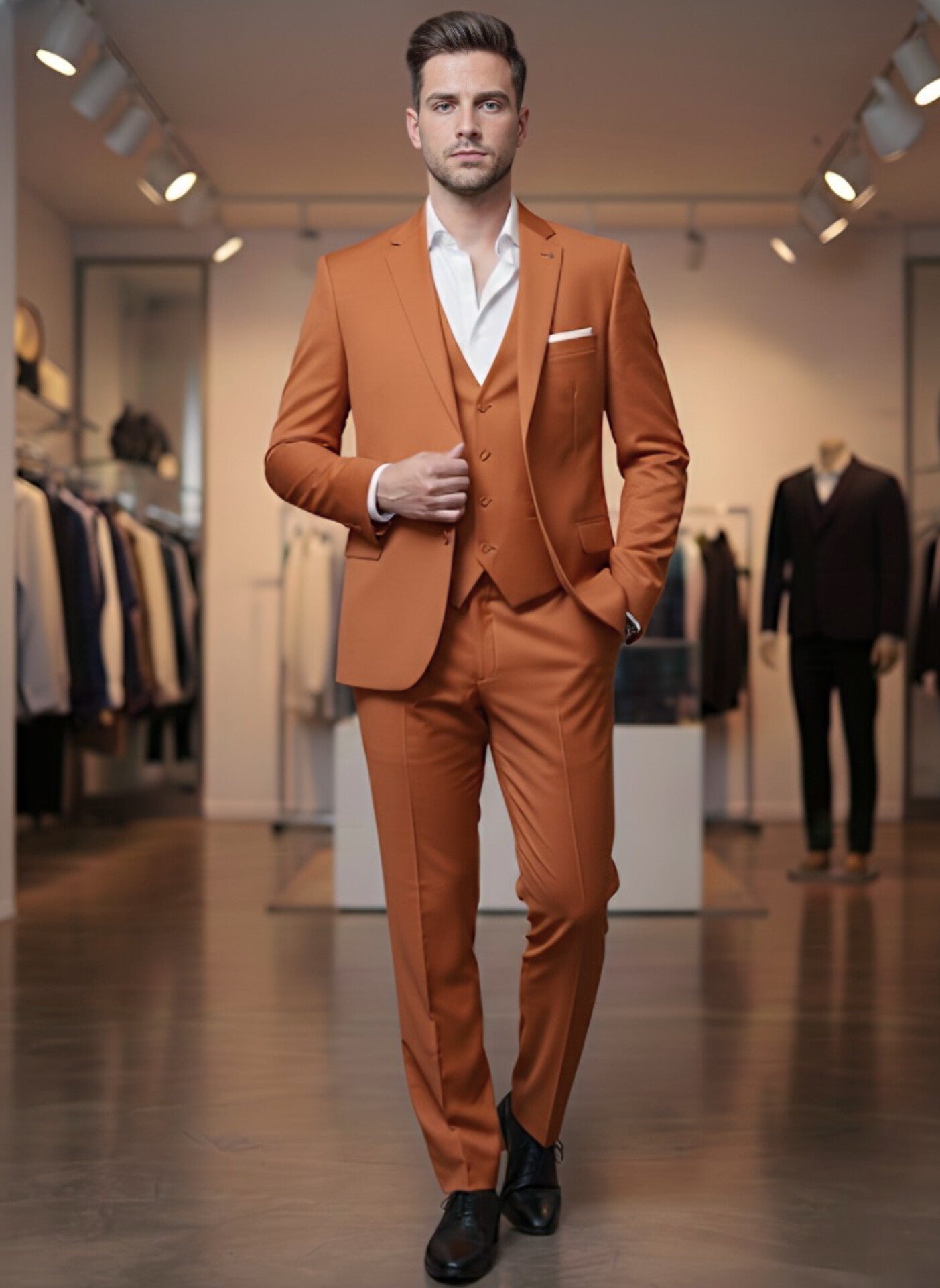 TRAJE TERRACOTA 3 PIEZAS