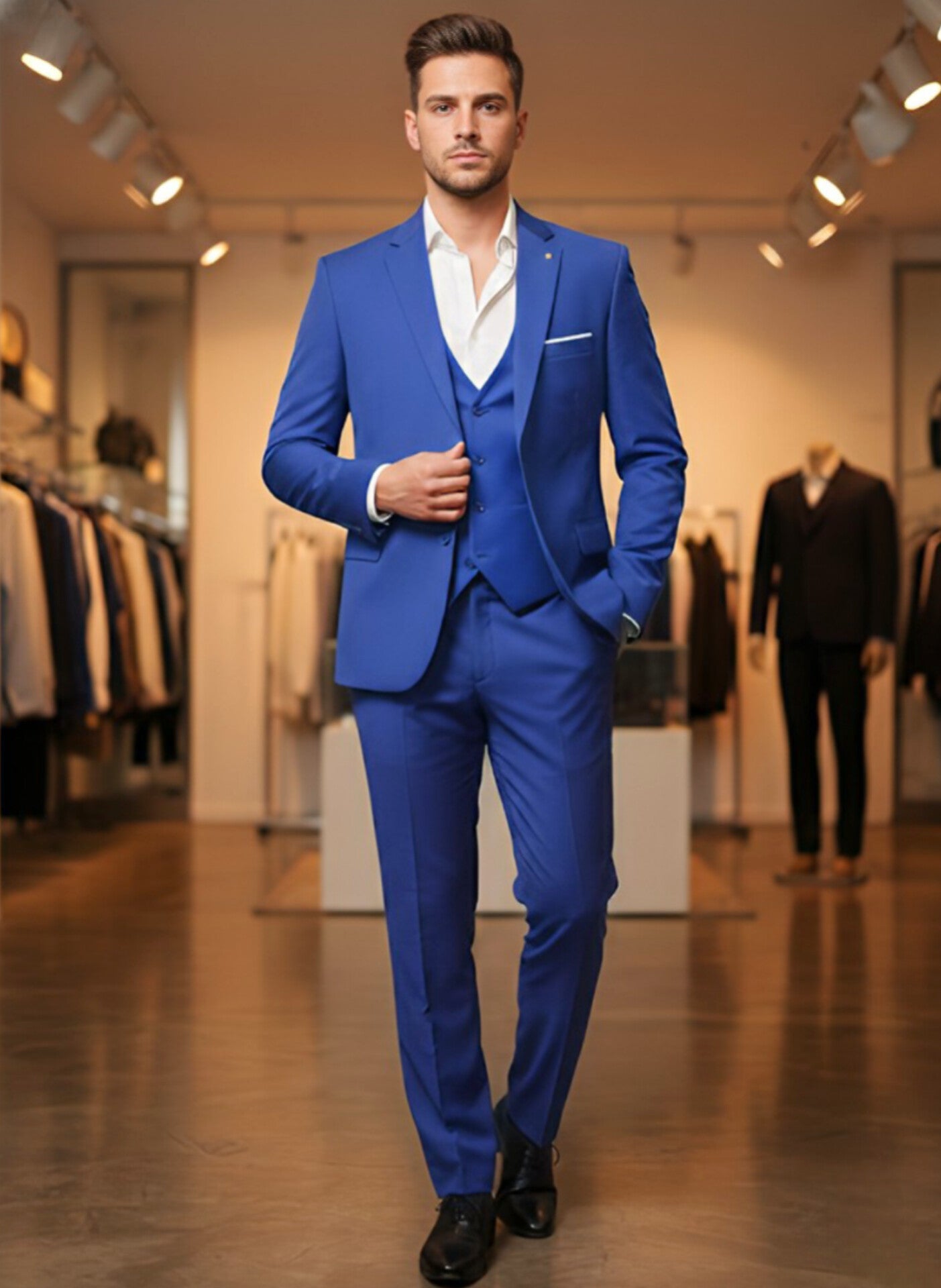 TRAJE AZUL REY 2 y 3 PIEZAS