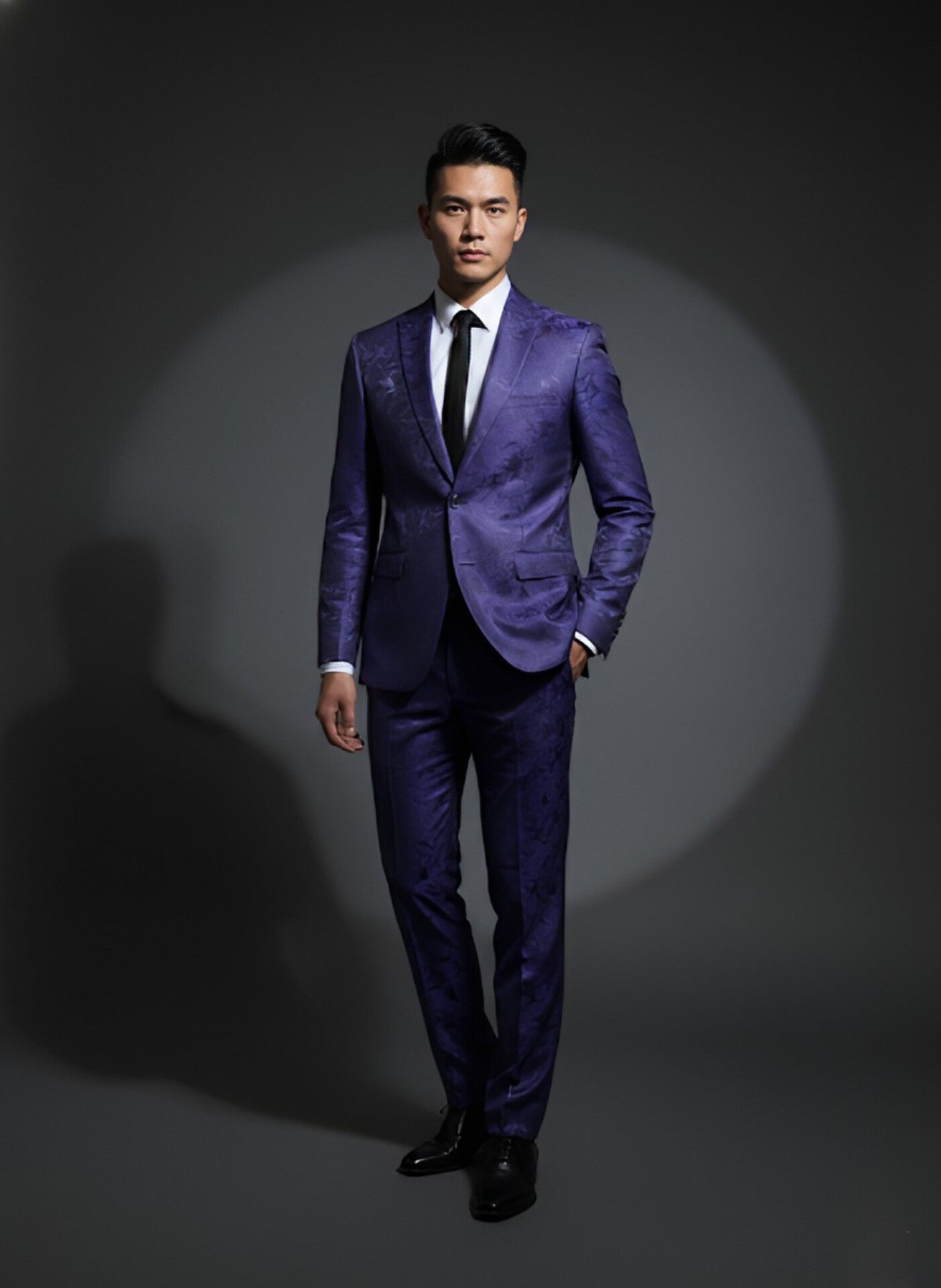 TRAJE MORADO 2 PIEZAS