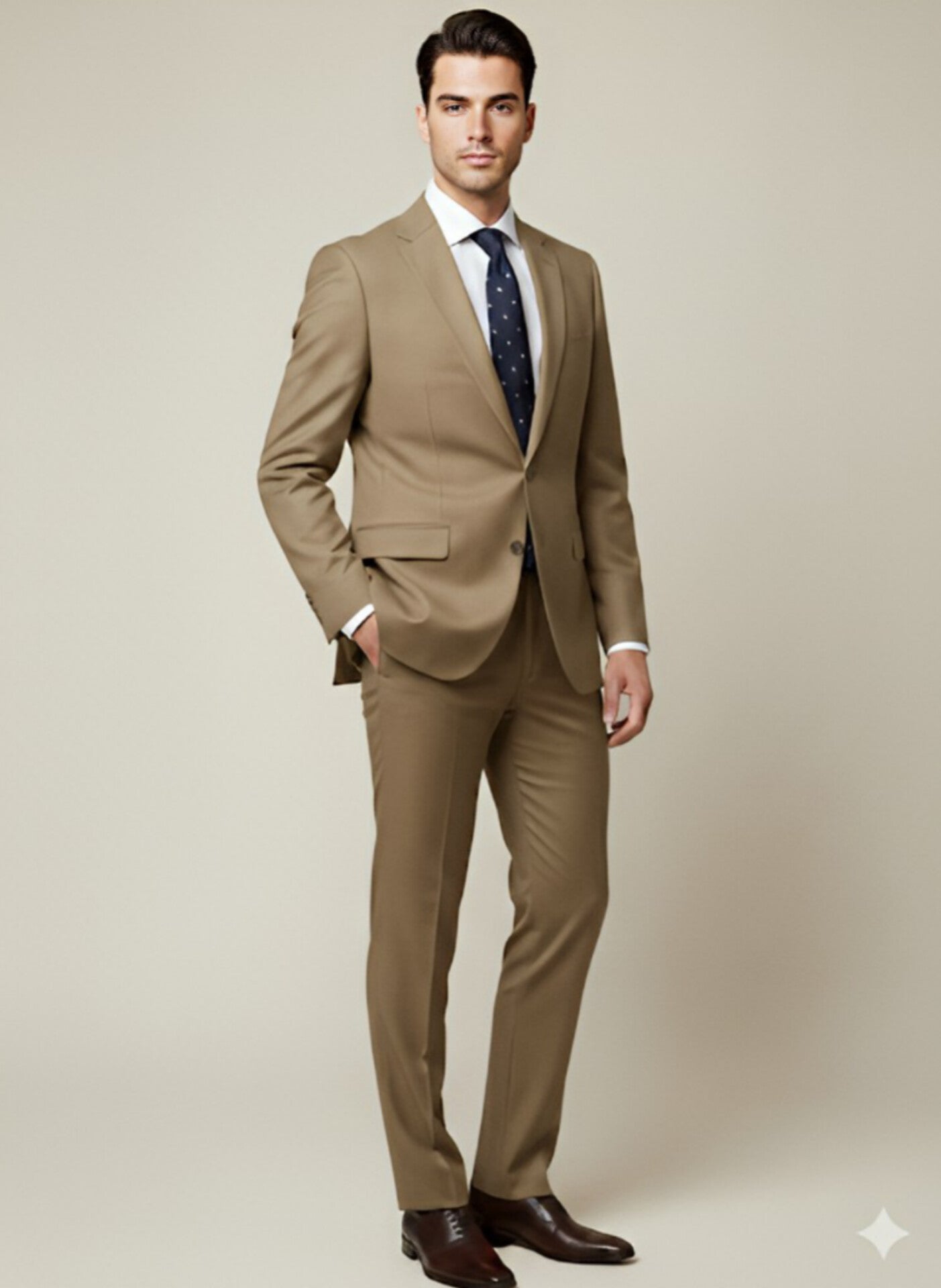 TRAJE BEIGE 2 PIEZAS