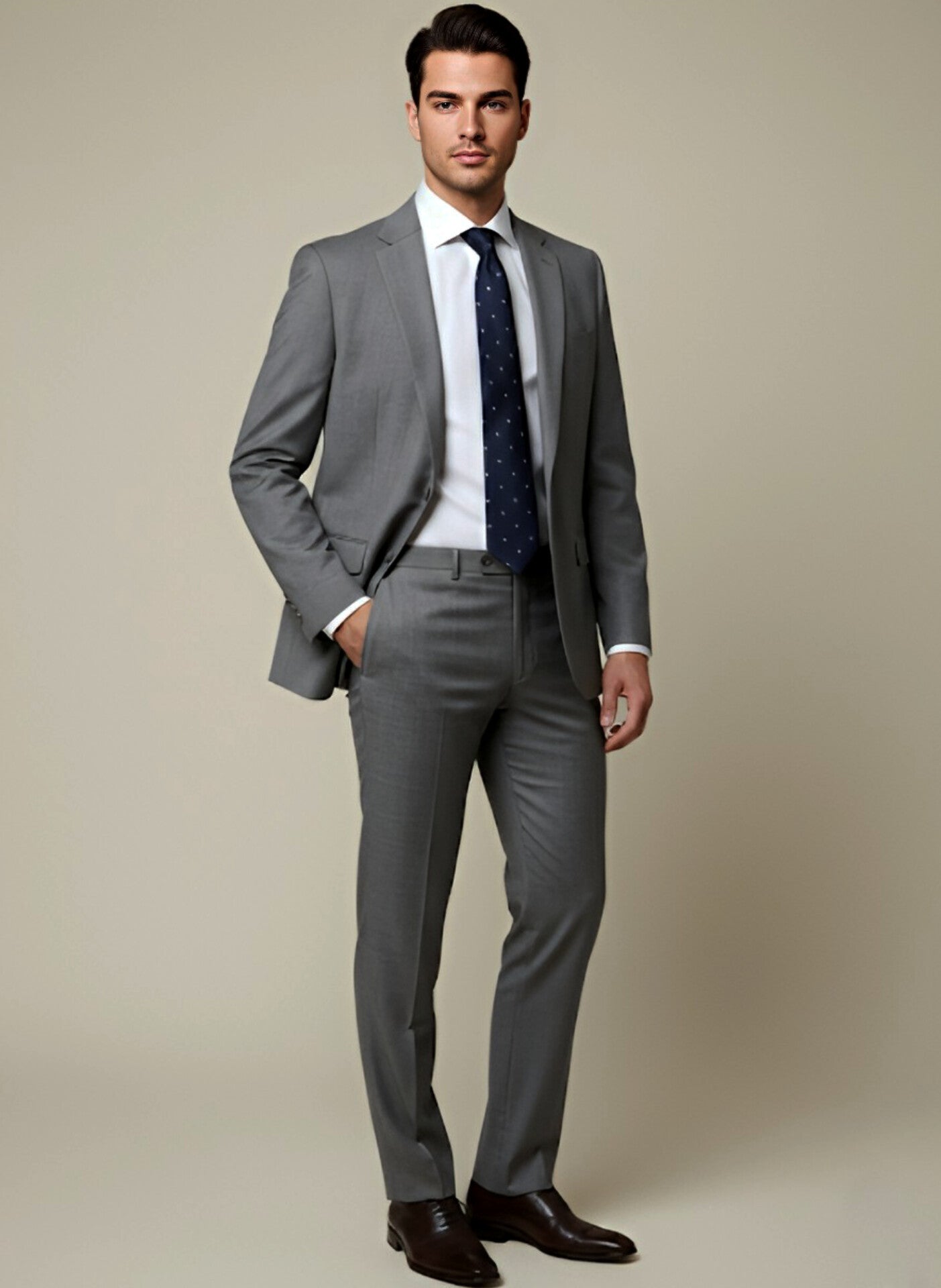 TRAJE GRIS 2 PIEZAS