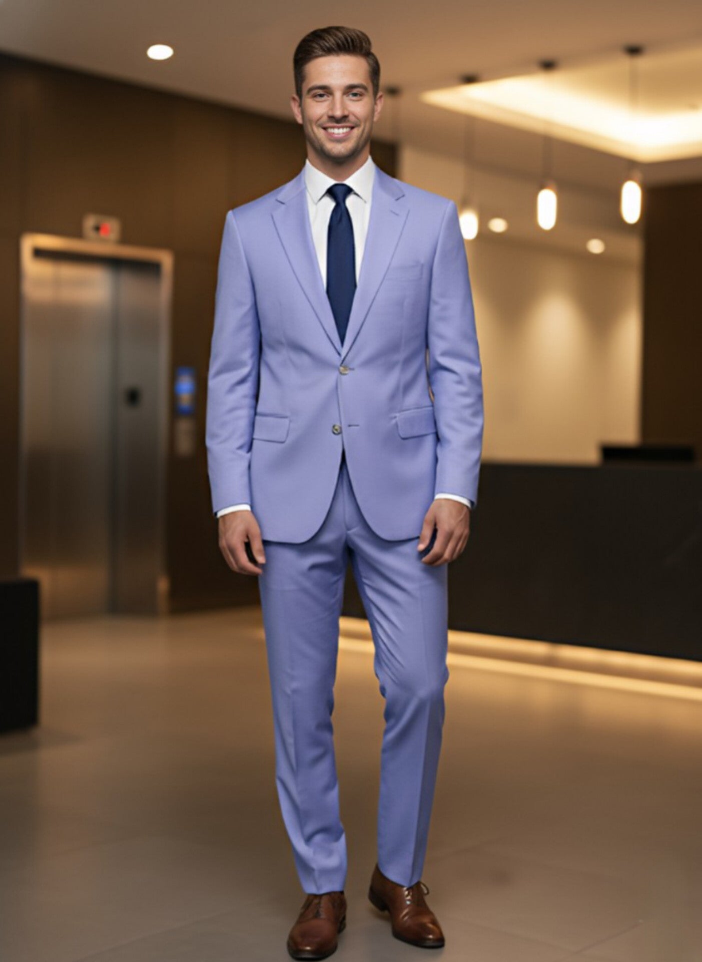 TRAJE MORADO CLARO 2 PIEZAS