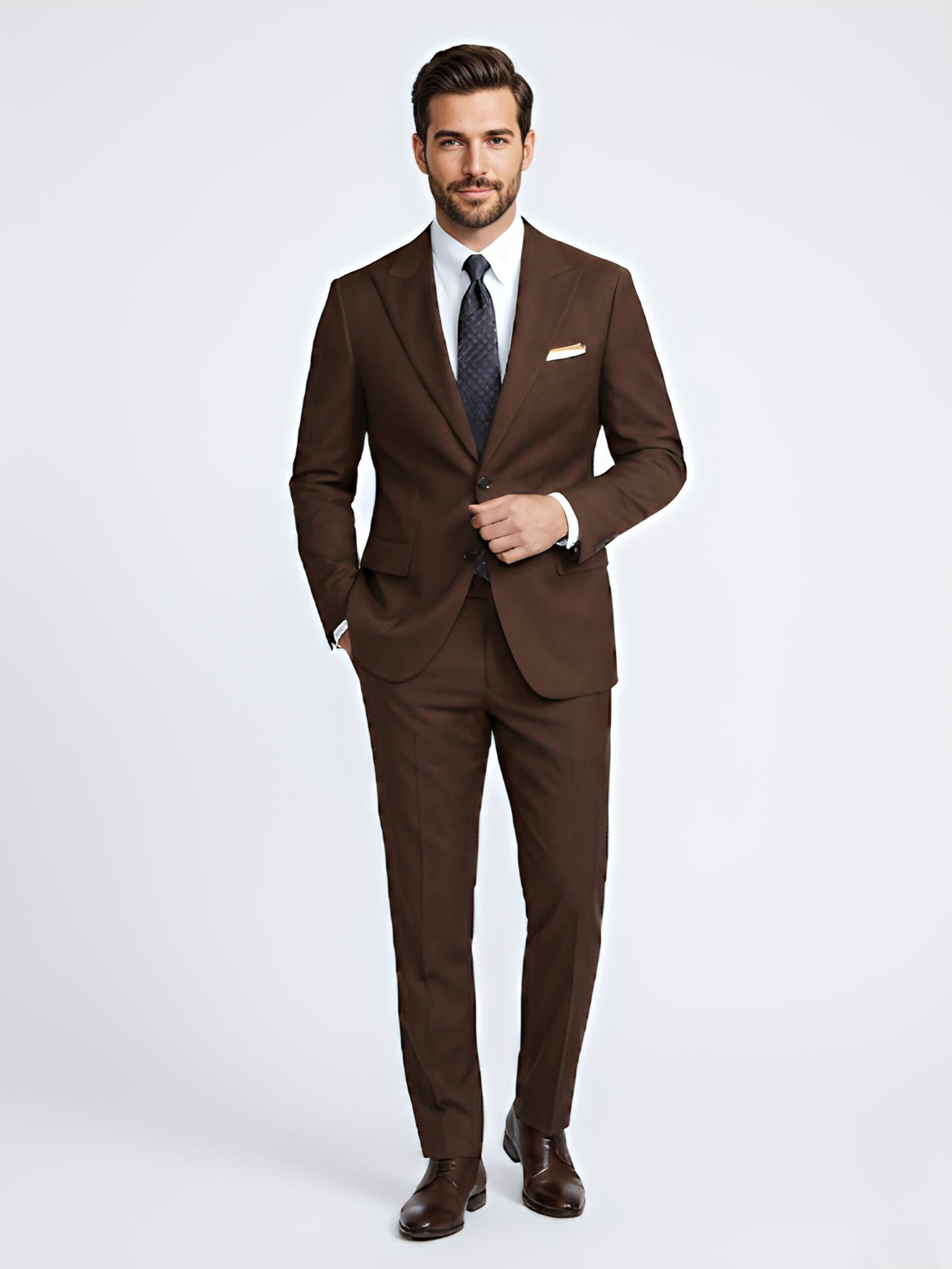 TRAJE CAFE 2 PIEZAS XS