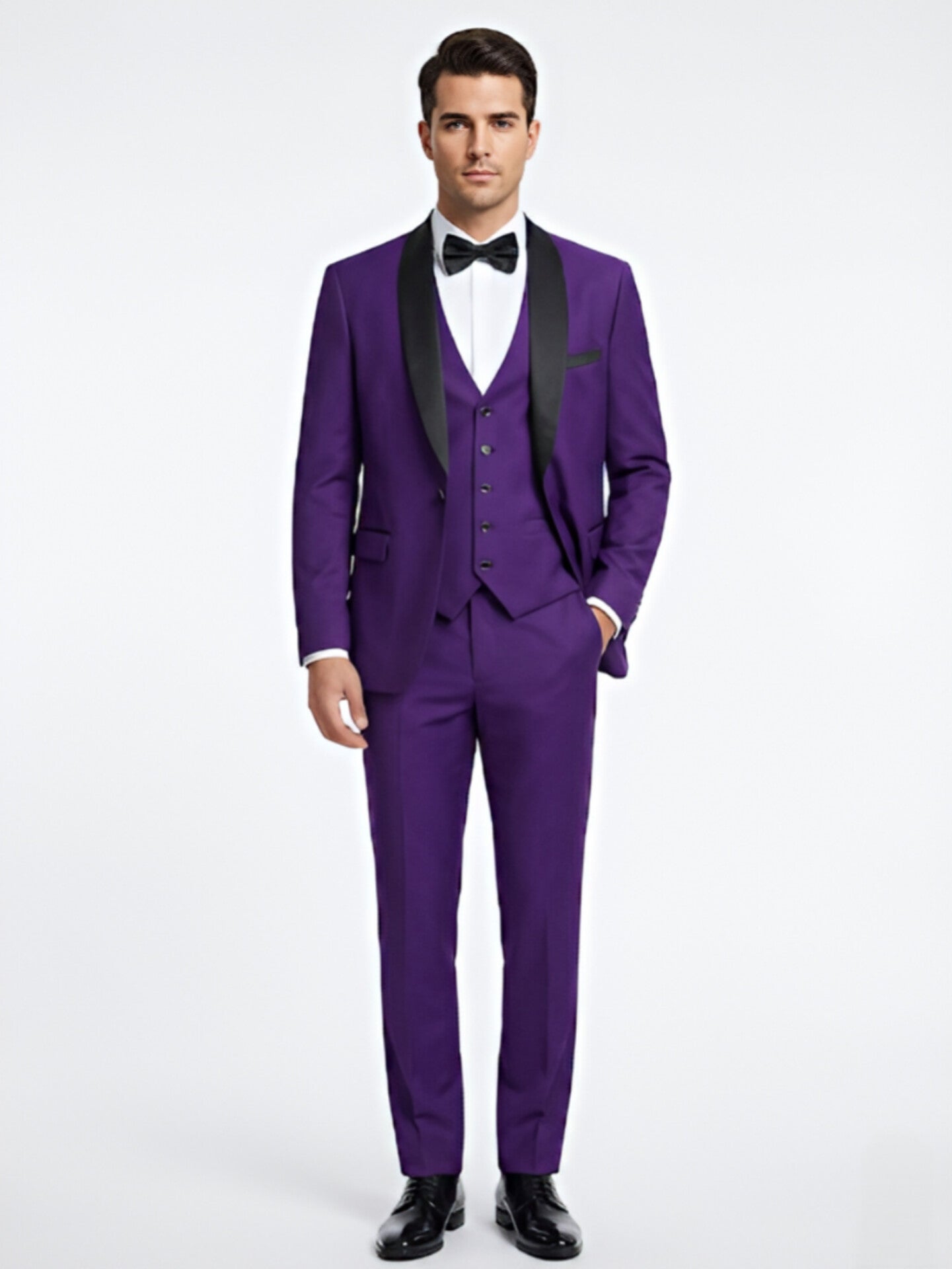 TRAJE MORADO 3 PIEZAS M