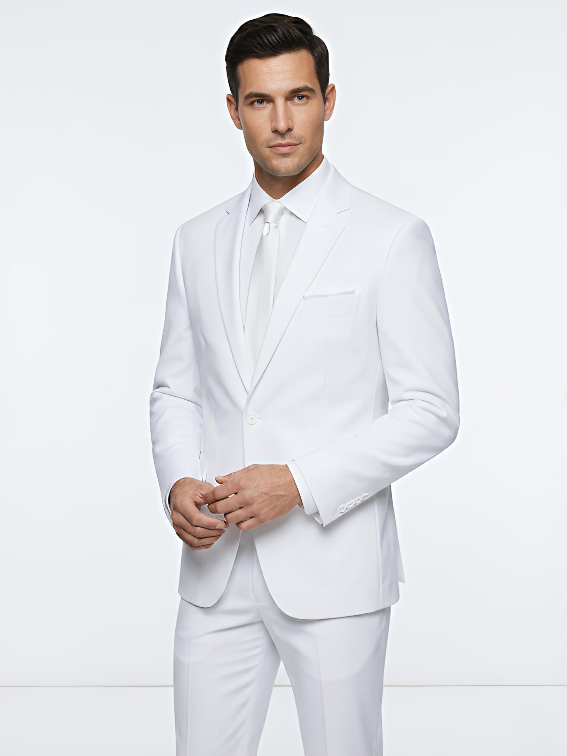 TRAJE BLANCO 2 PIEZAS XL