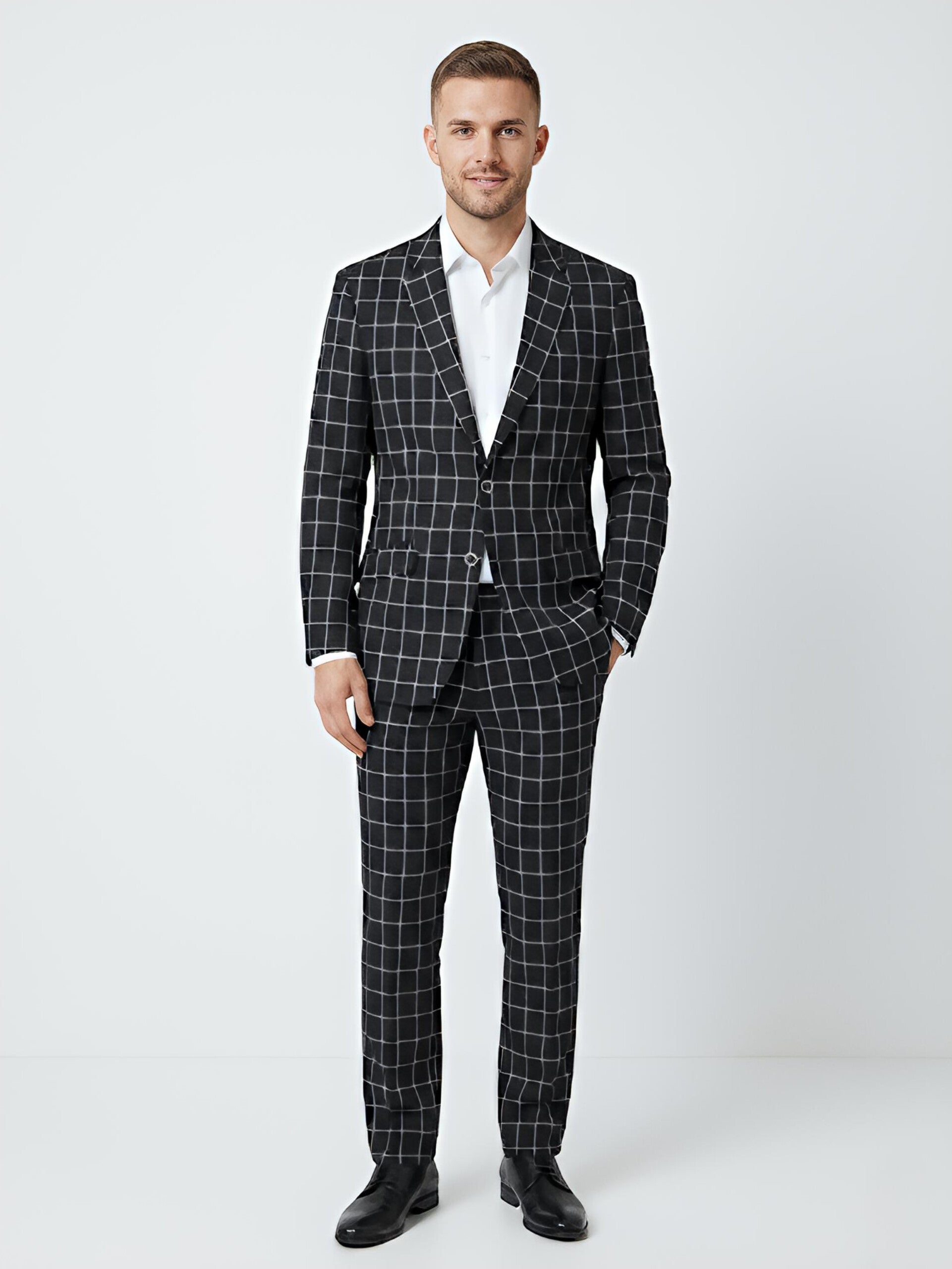 TRAJE DE CUADROS M