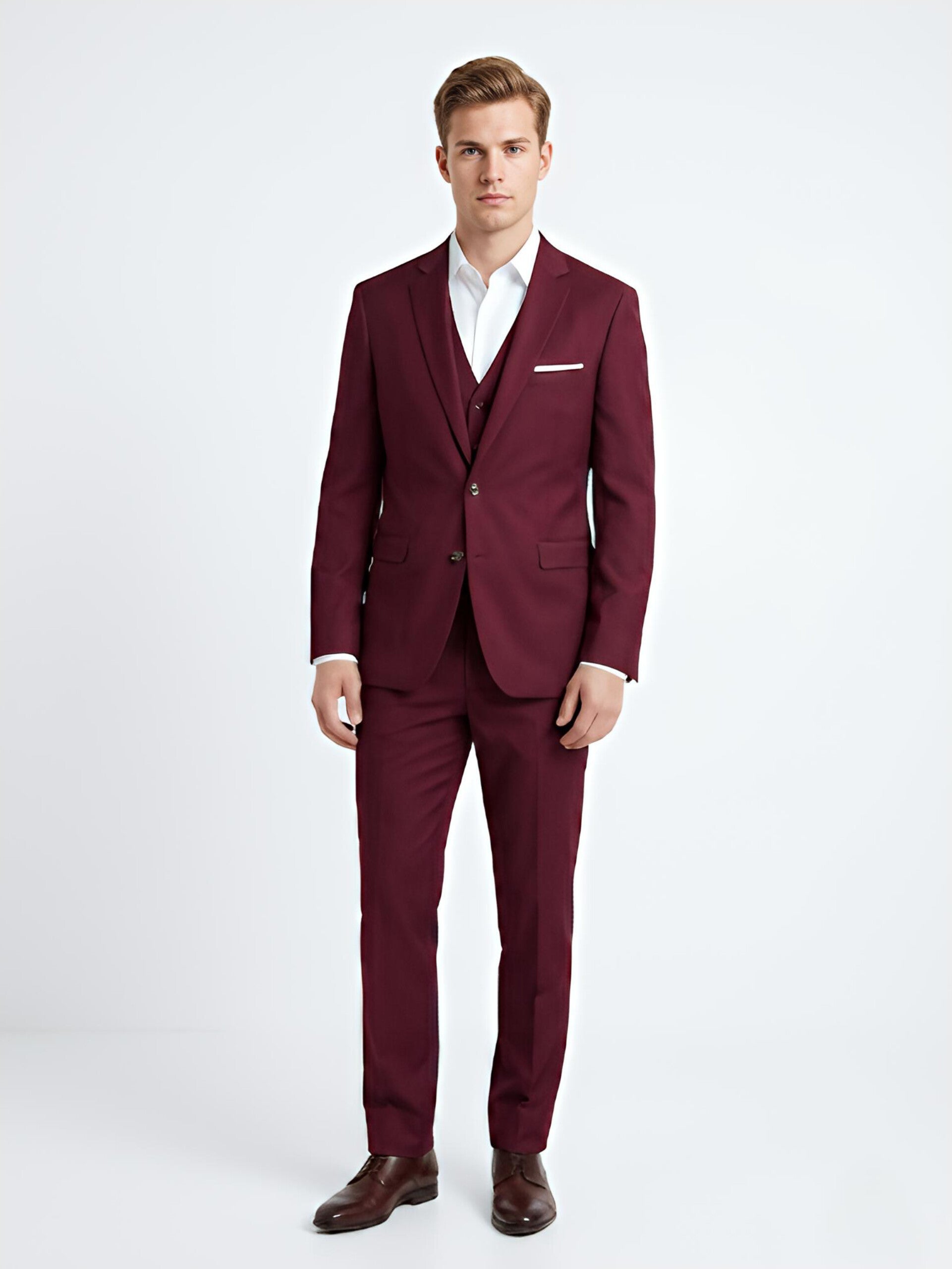 TRAJE VINO 3 PIEZAS 2XL