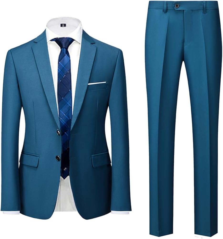 TRAJE AZUL TURQUESA
