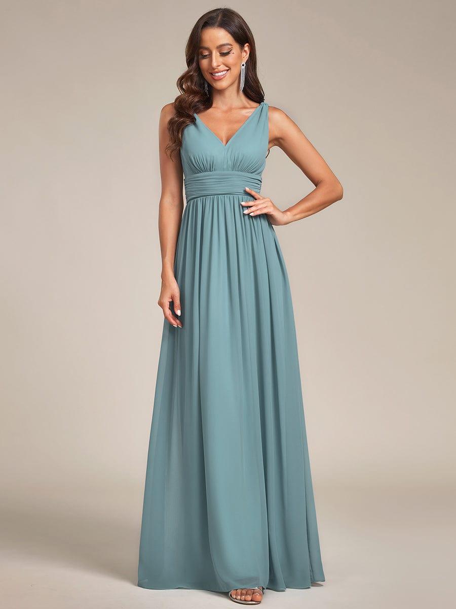 Vestido aqua tirante grueso corte A