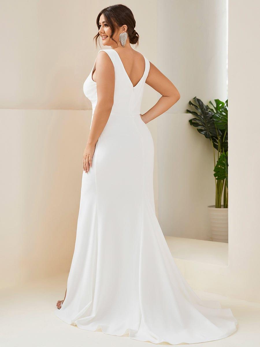 Vestido de Novia Minimalista – Estilo Envolvente con Abertura Frontal
