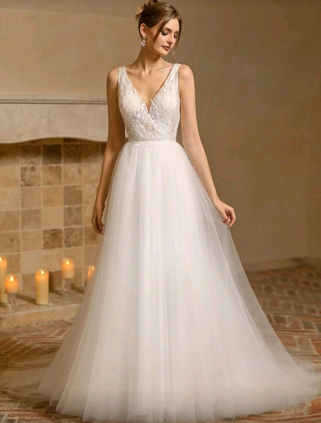Vestido de Novia "Destello Celestial" con Tul Brillante