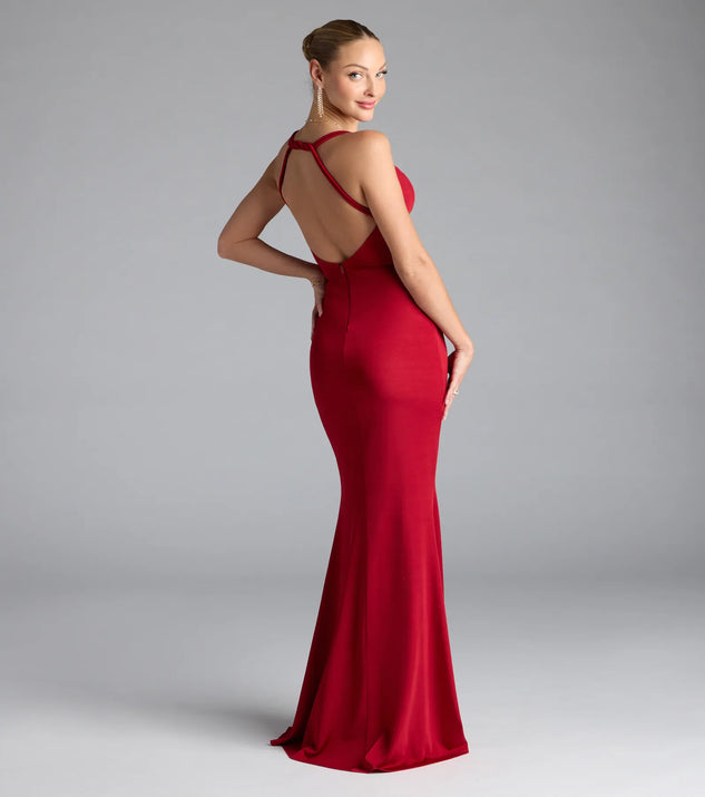 Vestido Fabianne rojo corte sirena