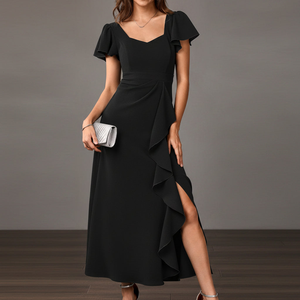 Vestido negro formal largo