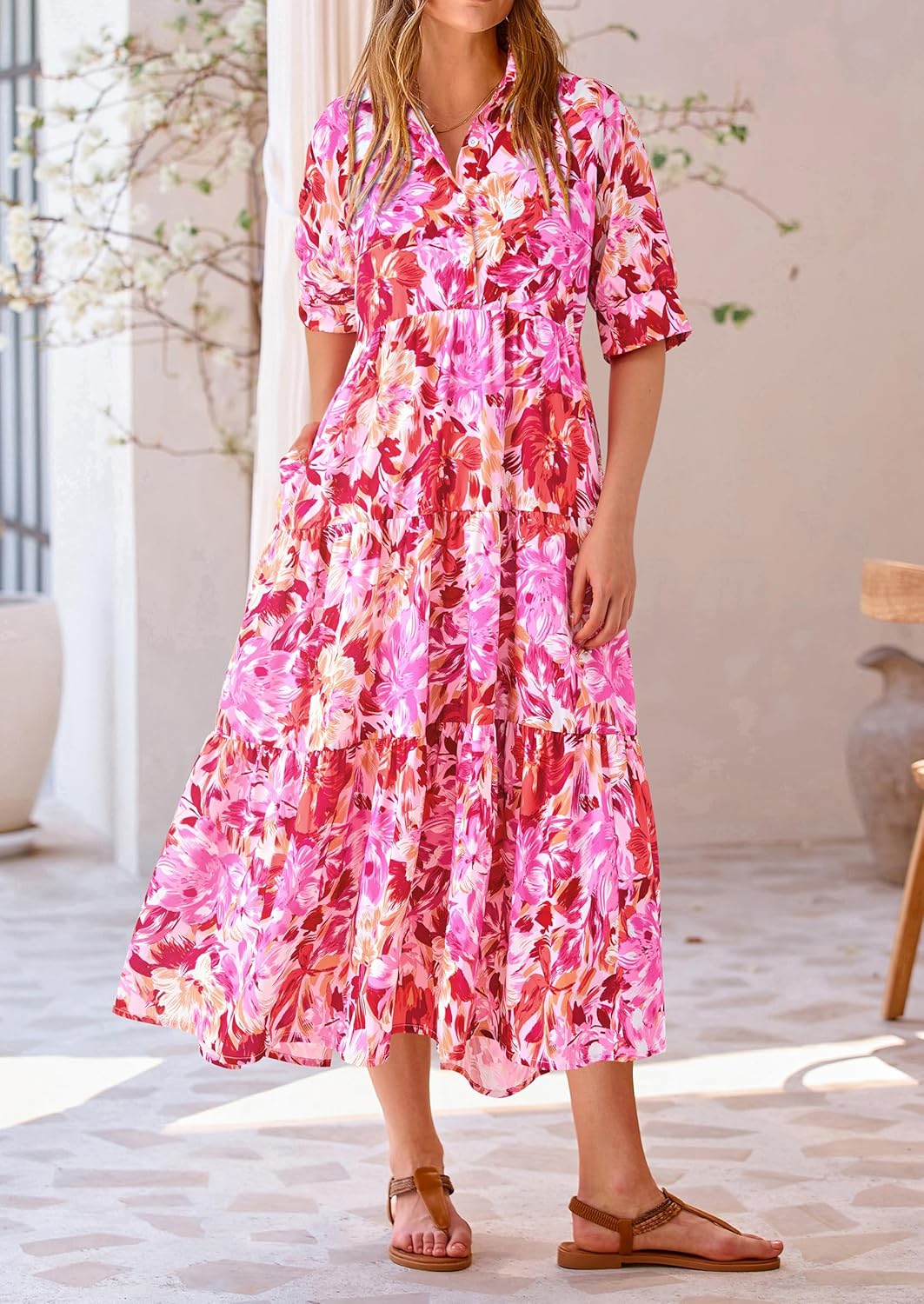 Vestido casual con estampado floral