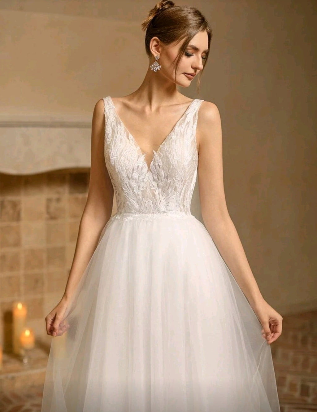 Vestido de Novia "Destello Celestial" con Tul Brillante
