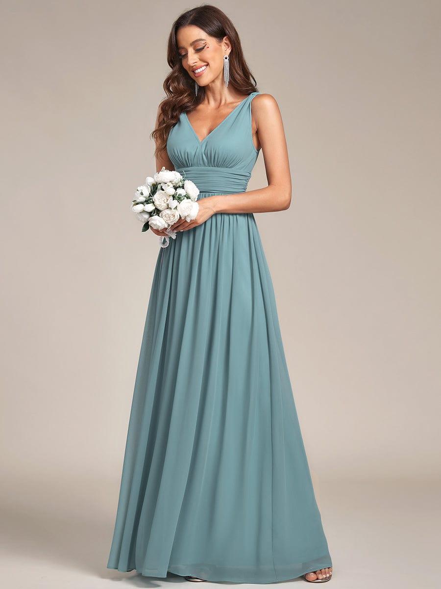Vestido aqua tirante grueso corte A