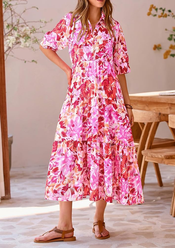 Vestido casual con estampado floral