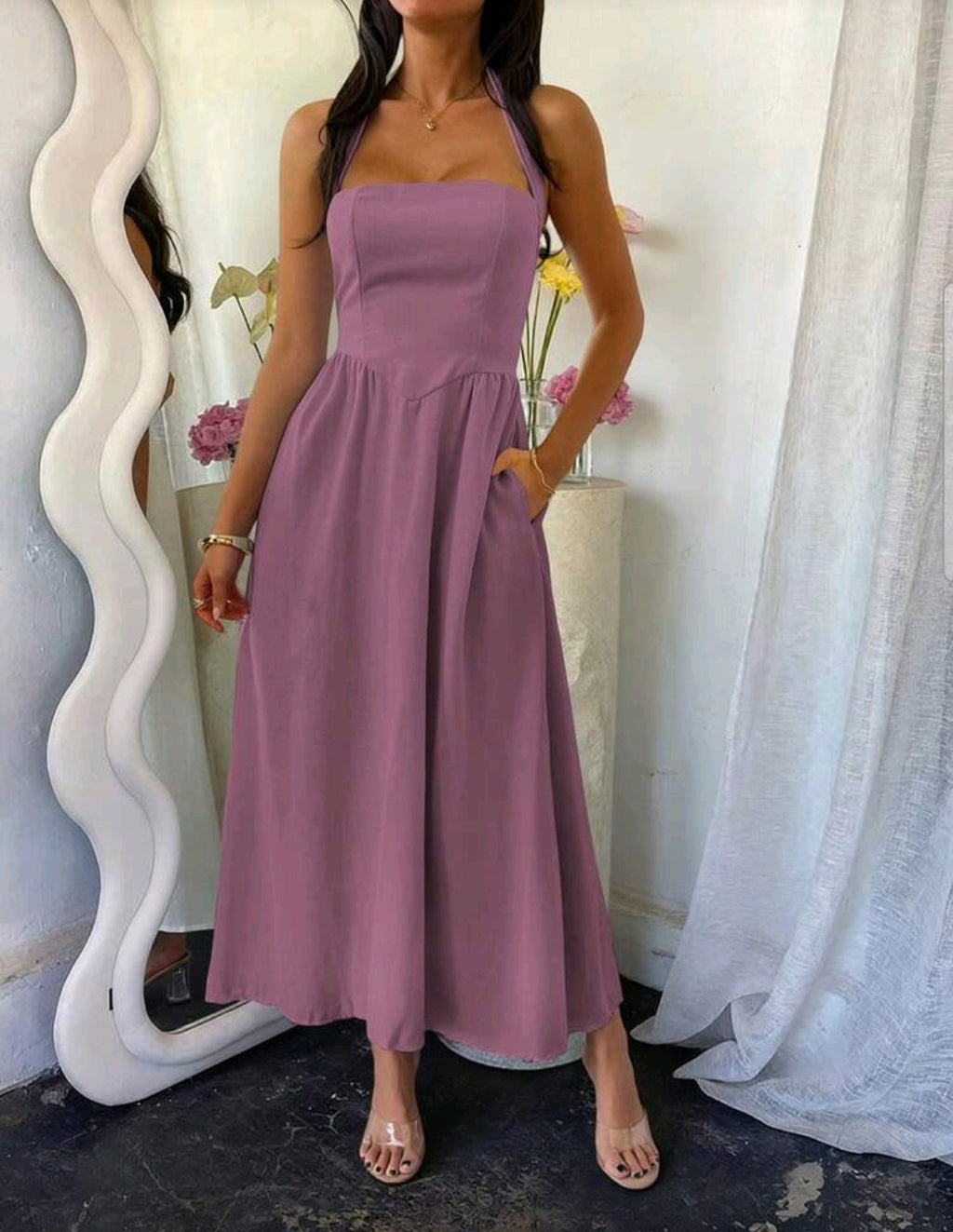 Vestido Billy Summer corte A con bolsas en los laterales