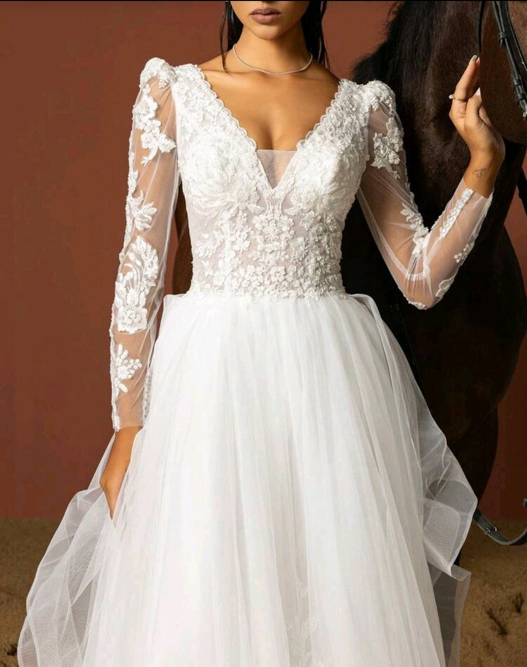 Vestido de Novia "Encanto Galante" – Tulle y Encaje Floral