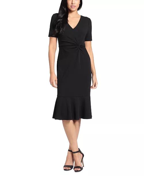 Vestido negro formal midi