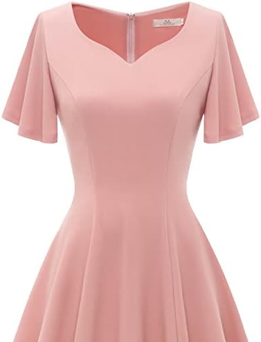 Vestido midi palo rosa
