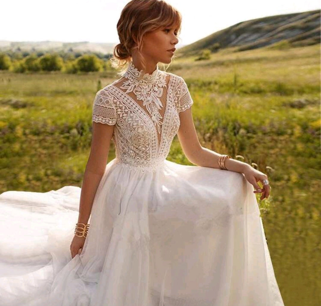 Vestido de Novia "Vintage Grace" de Estilo Bohemio
