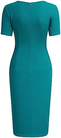 Vestido formal midi verde menta con peplum