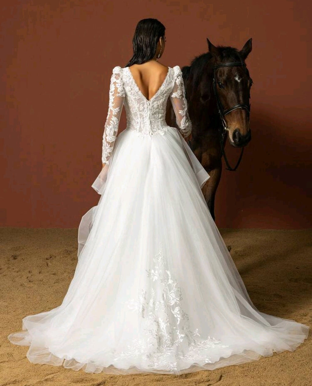 Vestido de Novia "Encanto Galante" – Tulle y Encaje Floral