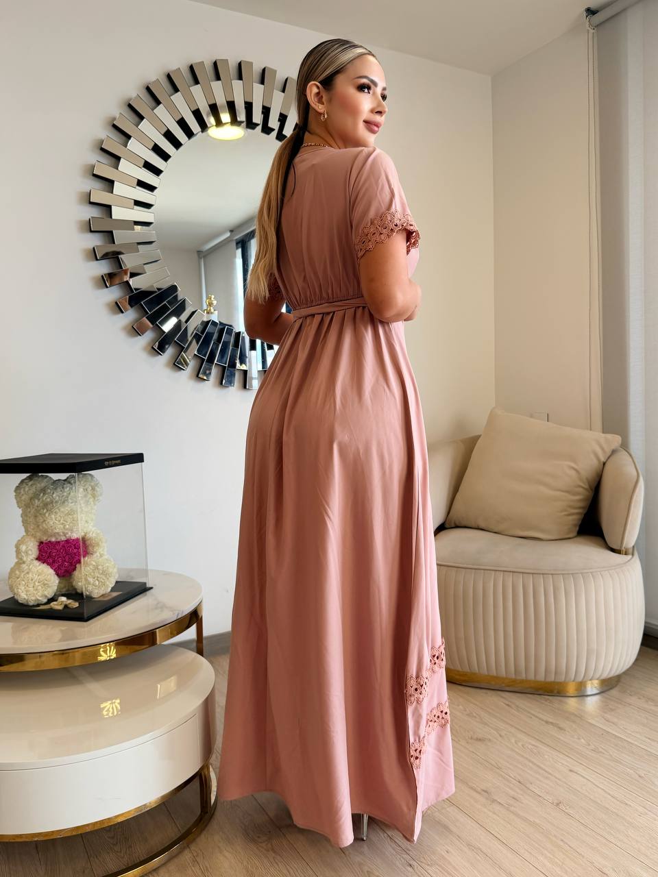 Vestido blanco manga corta