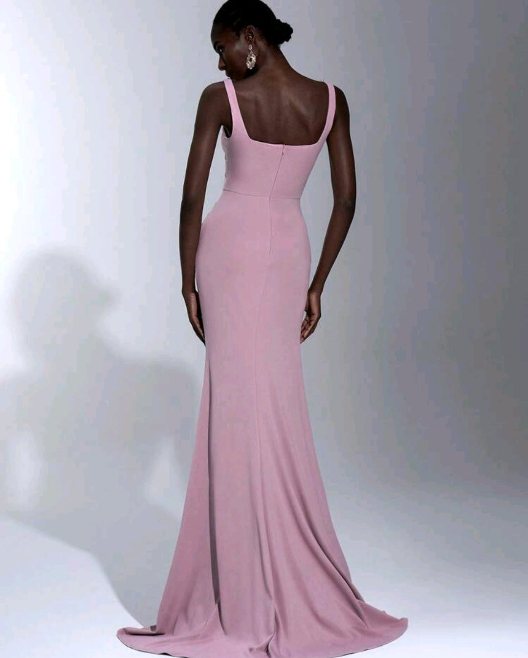 Vestido palo rosa corte sirena