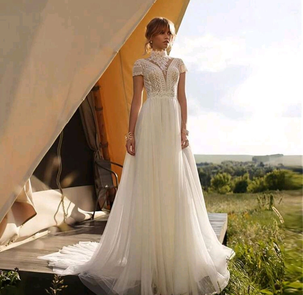 Vestido de Novia "Vintage Grace" de Estilo Bohemio