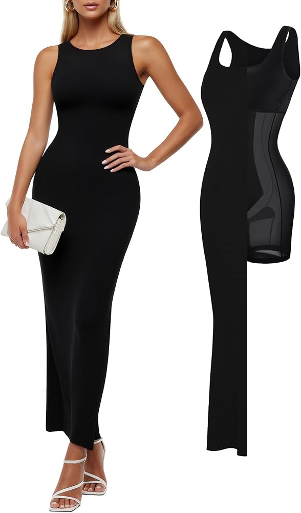 Vestido negro con faja incluída