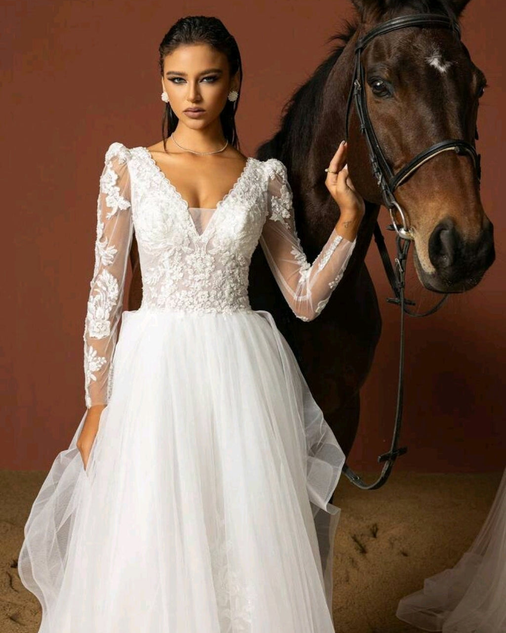 Vestido de Novia "Encanto Galante" – Tulle y Encaje Floral