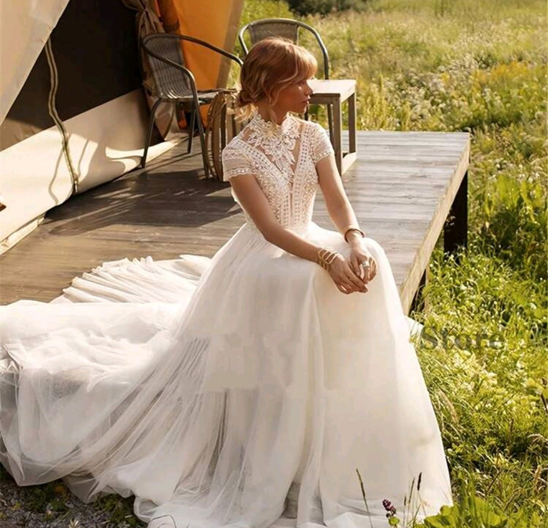 Vestido de Novia "Vintage Grace" de Estilo Bohemio