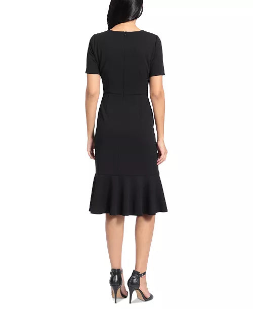 Vestido negro formal midi