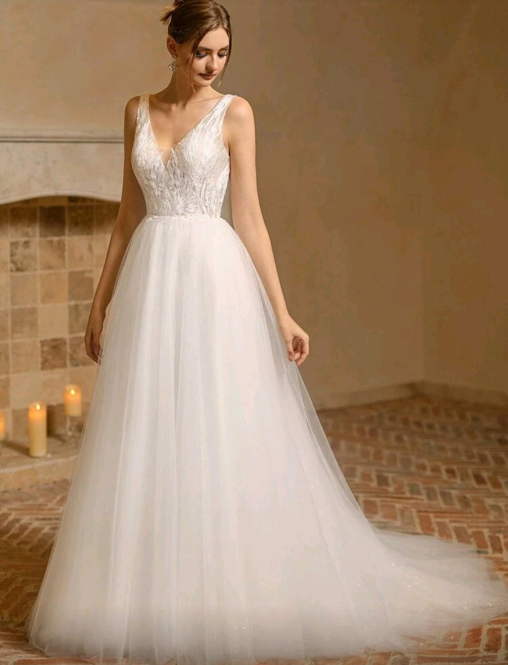 Vestido de Novia "Destello Celestial" con Tul Brillante