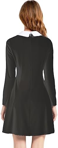 Vestido negro manga larga corto