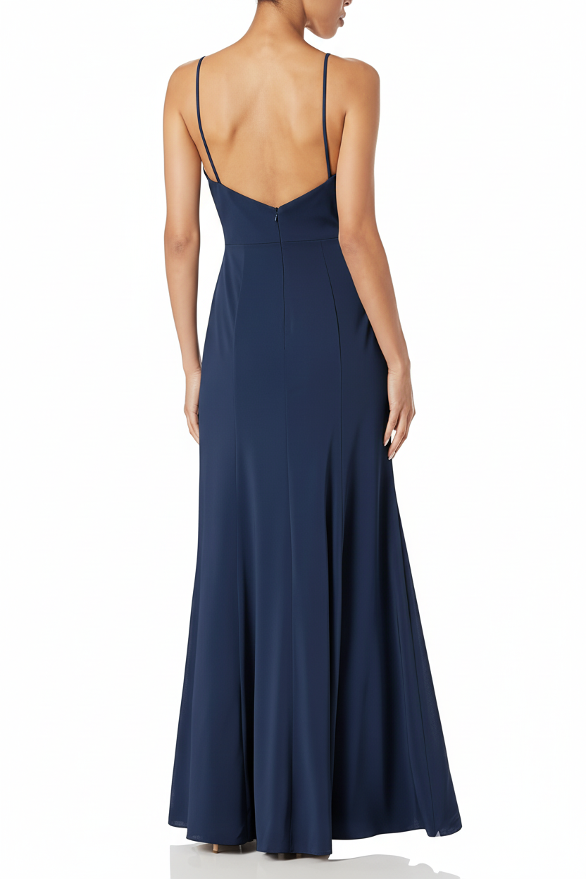 Vestido azul marino corte A