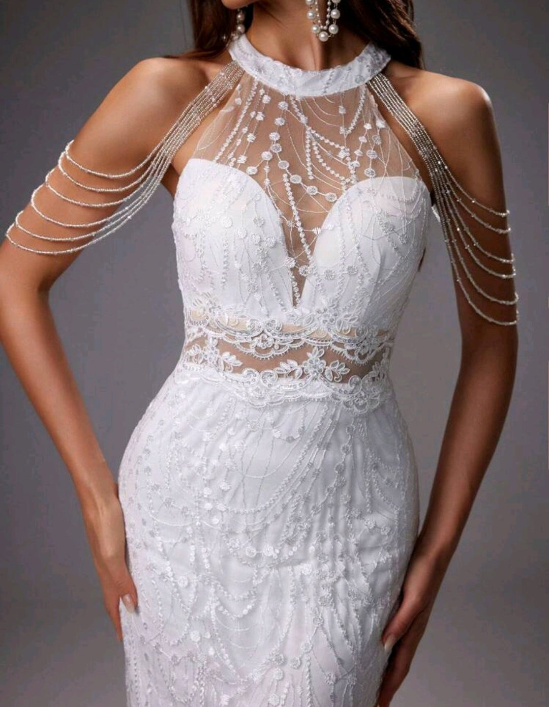 Vestido de Novia Estilo Sirena con Espalda de Ensueño y Detalles en Pedrería