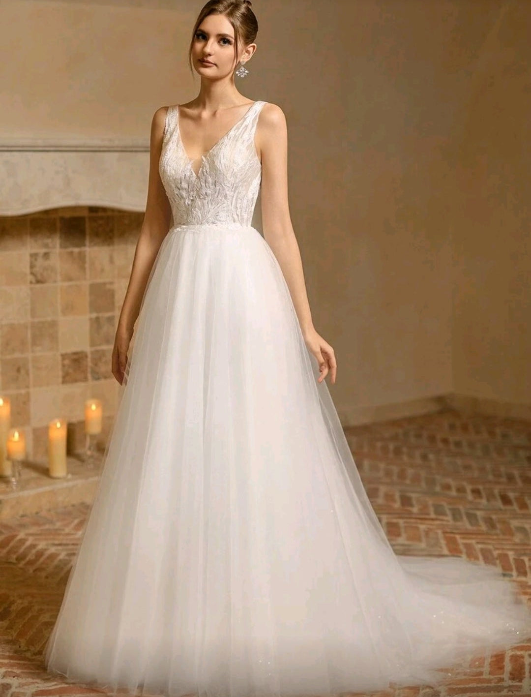 Vestido de Novia "Destello Celestial" con Tul Brillante