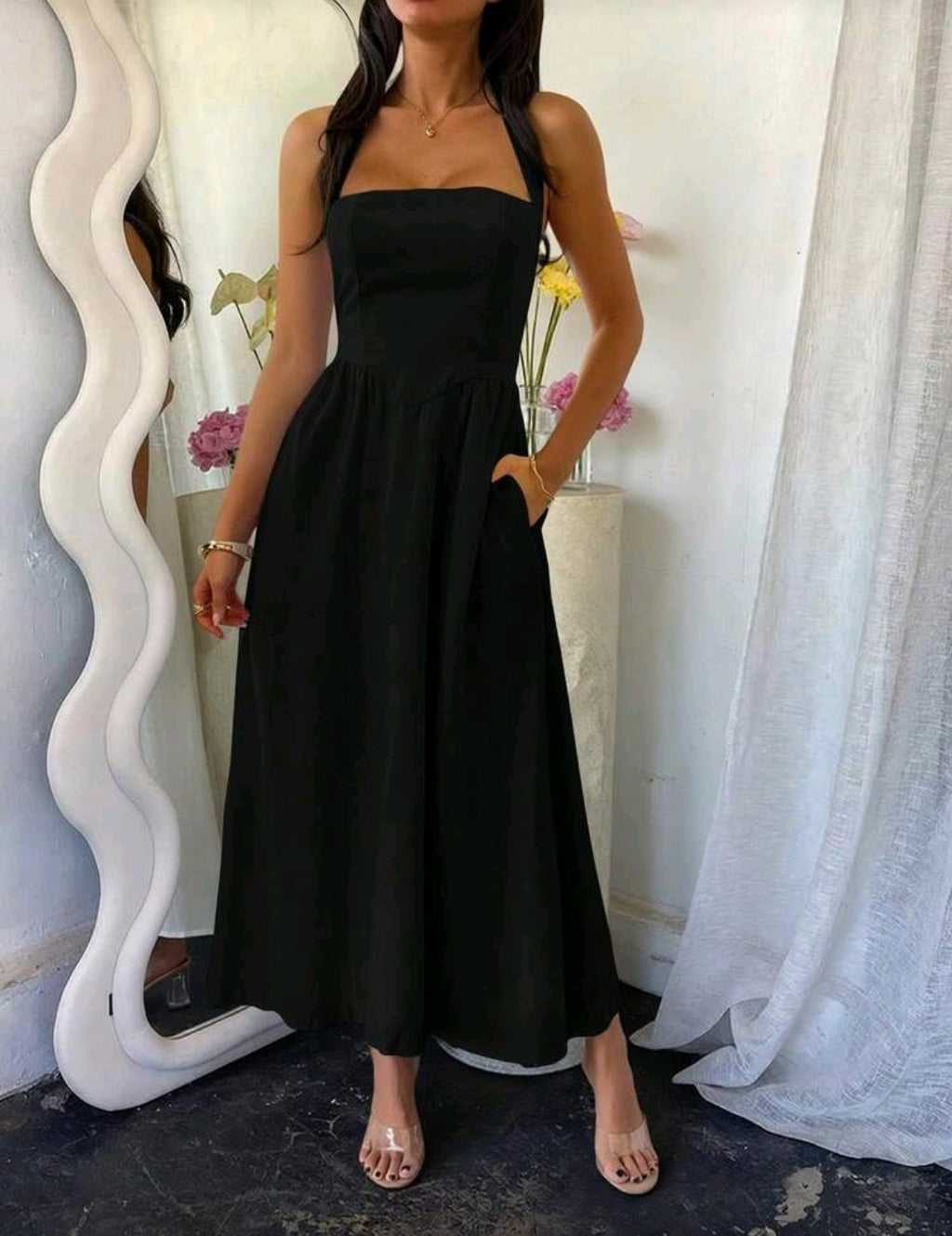 Vestido Billy Summer corte A con bolsas en los laterales