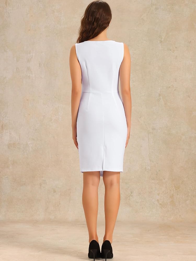 Vestido blanco formal midi